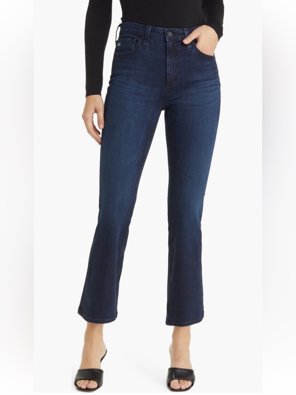 AG Adriano Goldschmied || Farrah High Waist Crop Bootcrop Denim Jeans